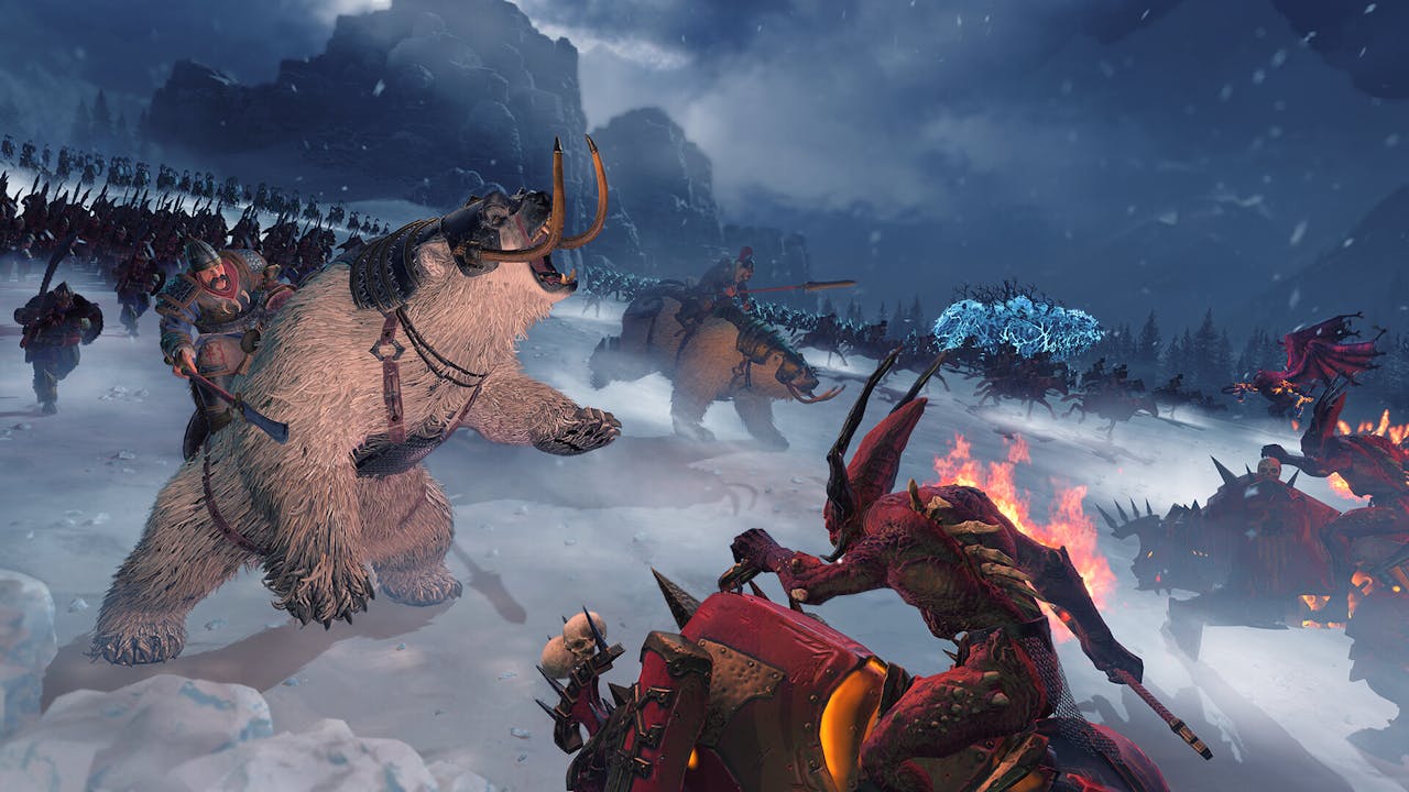 Tell me about the playable races of Total War: WARHAMMER III