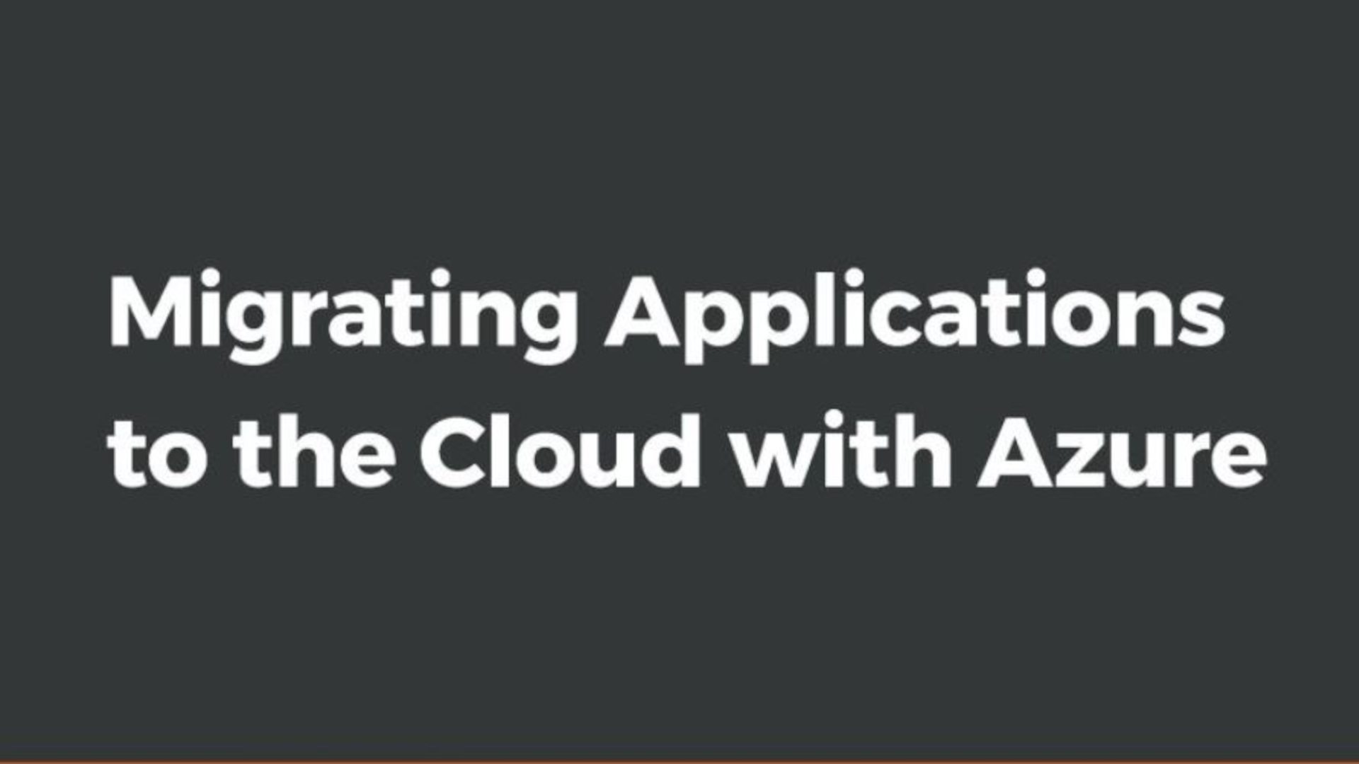 Migrate and modernizing apps