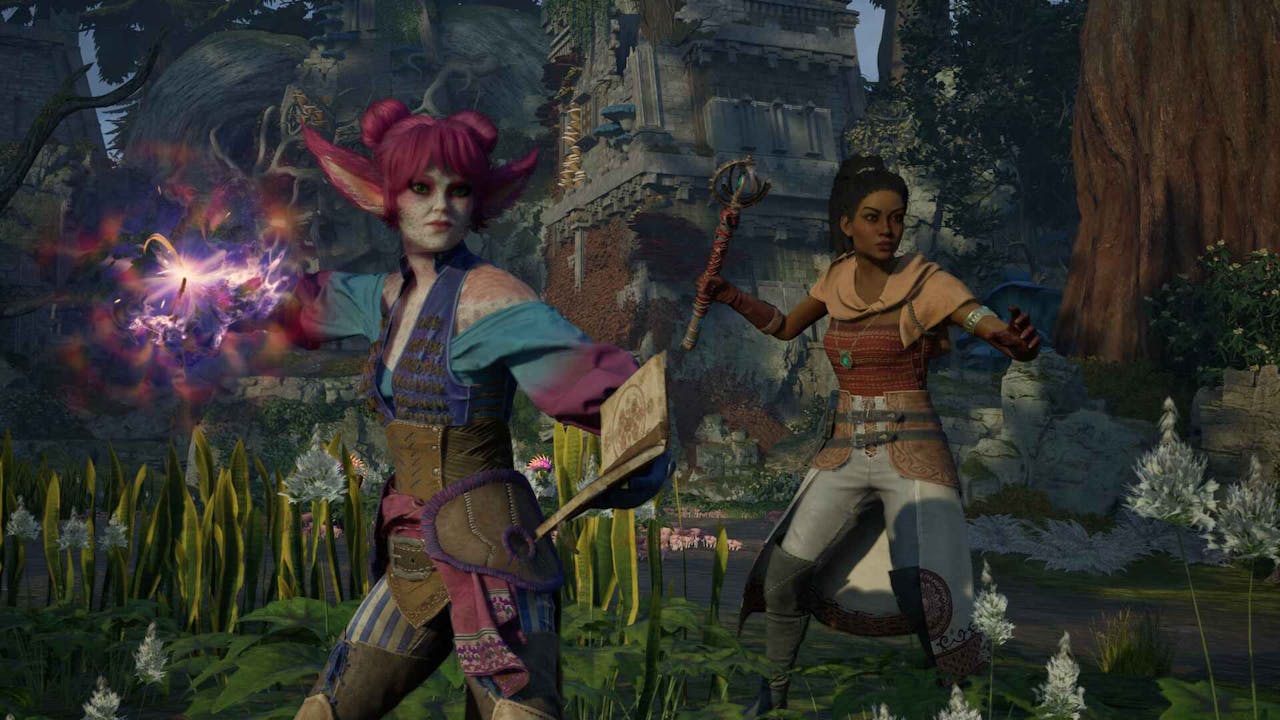 Avowed party casting spells.